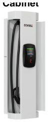 Anti theft pedestal cabinet enclosing an EV charger