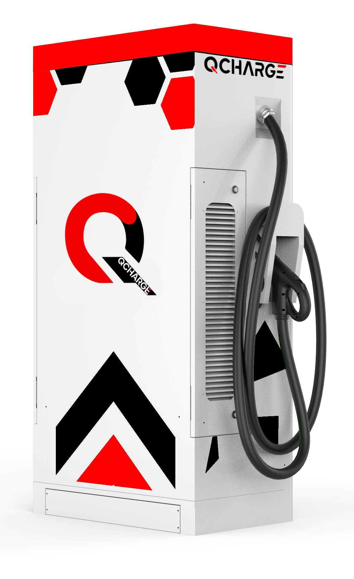 QCharge branded 360 kW DC fast charger cabinet